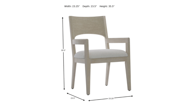Bernhardt Solaria Wooden Fabric Upholstered Side Chair with Solid Back - Image 10