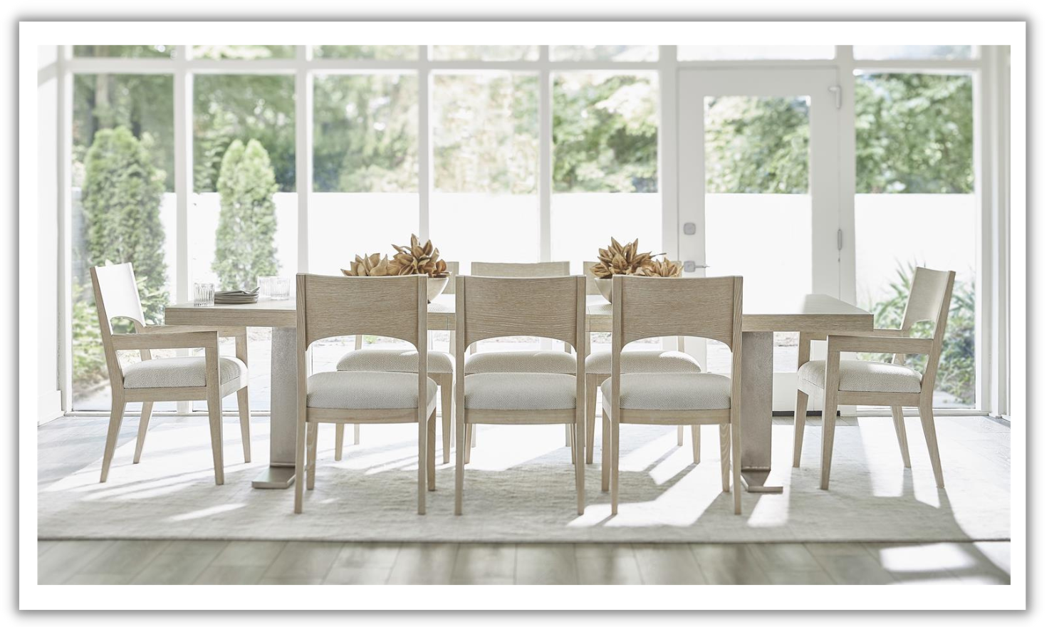 Bernhardt Solaria Wooden Fabric Upholstered Side Chair with Solid Back