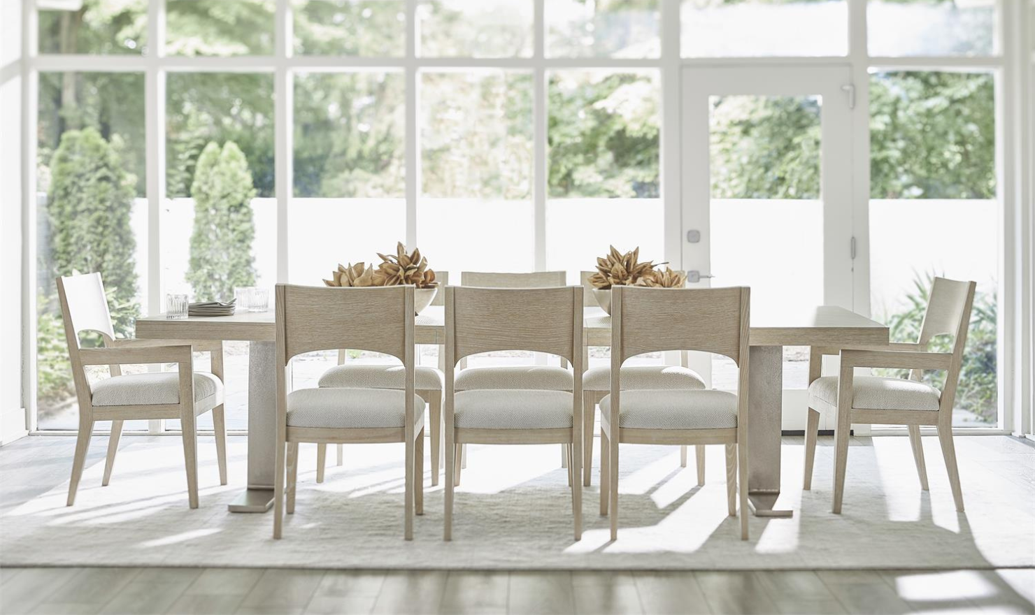 Bernhardt Solaria Wooden Fabric Upholstered Side Chair with Solid Back - Image 3