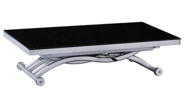 ESF Italia Alouette Extendable Rectangular Glass Top Dining Table - Image 6