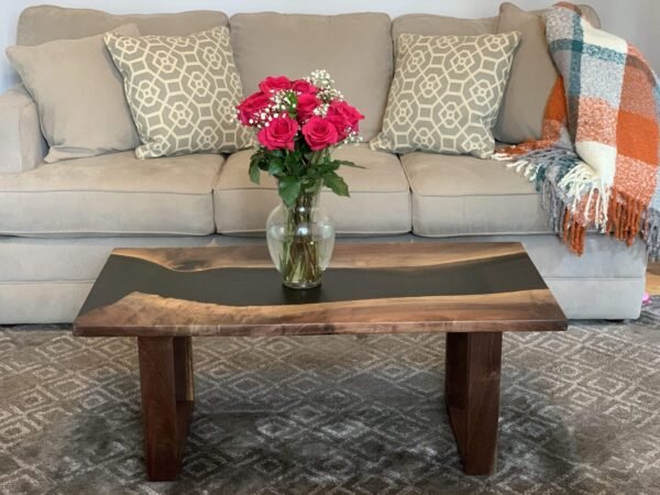 Black Walnut Epoxy River Coffee Table - Image 2