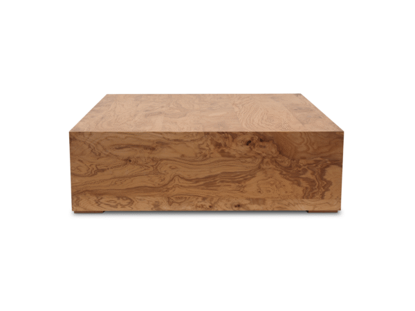 NASH COFFEE TABLE- HONEY BROWN BURL