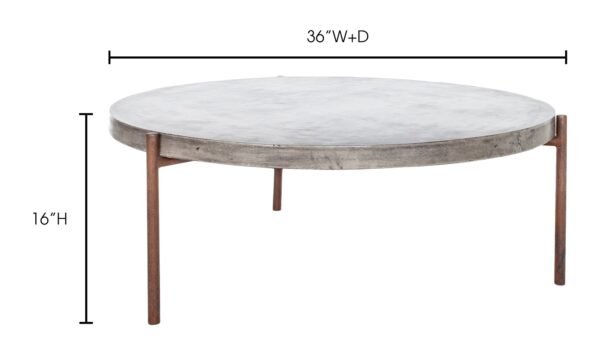 MENDEZ OUTDOOR COFFEE TABLE DARK GREY - Image 6