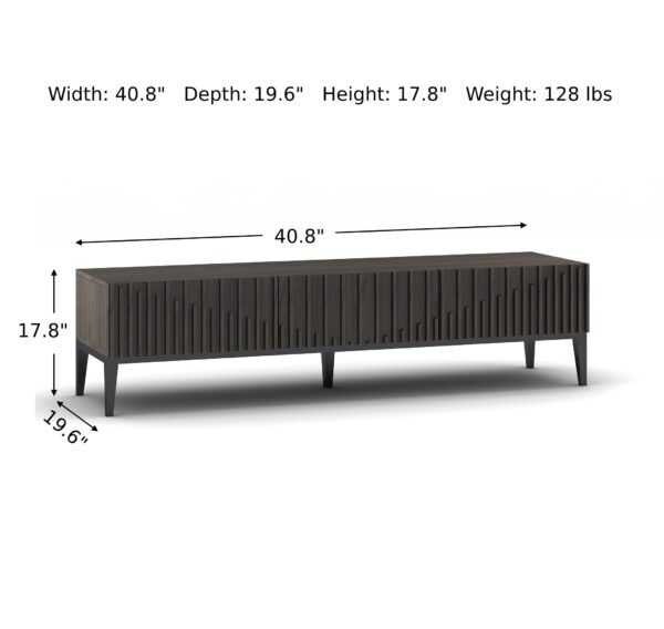 Jennifer Italia Ovni Two Large Drawer TV Base in Brown - Image 5